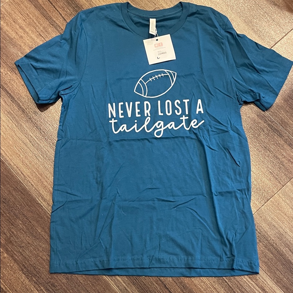 NWT Bella Canvas Teal Tailgate Tee